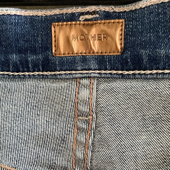 MOTHER DENIM/ The Stunner Zip Ankle Step Fray/ Walking On Coals/ Stretch Denim - Picture 4 of 16